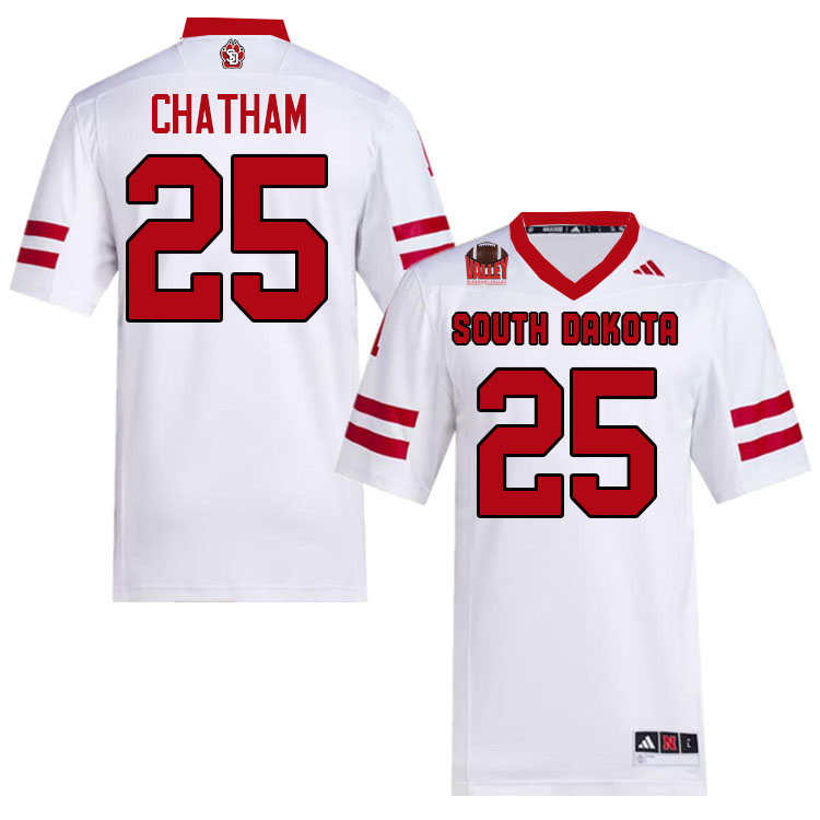 South Dakota Coyotes #25 Matt Chatham College Football Jerseys,Uniforms-White